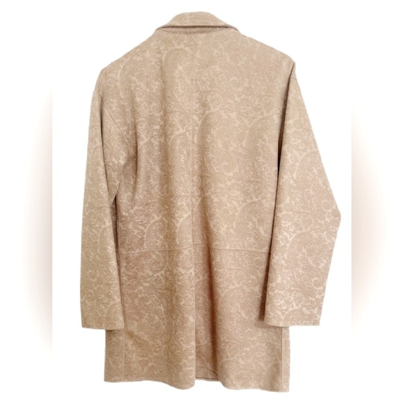 Soft Surrondings Women’s Jacket M Faux Suede Paisley Beige - Picture 3 of 7